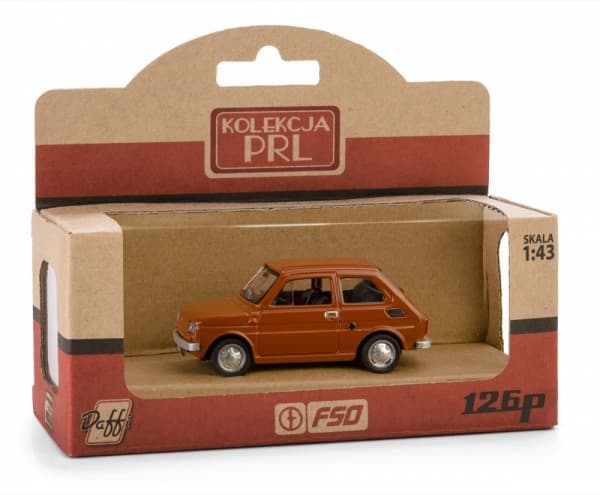 Daffi Pojazd PRL Fiat 126p Brązowy Brązowy