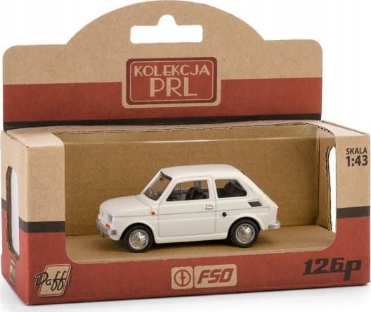 Daffi Pojazd PRL Fiat 126p biły