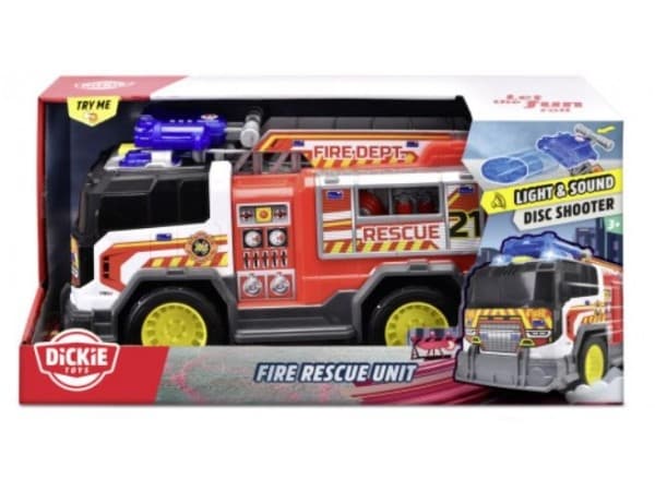 Dickie Interactive Fire Truck Brannbil Brannredningsenhet 30cm Lys Lyd