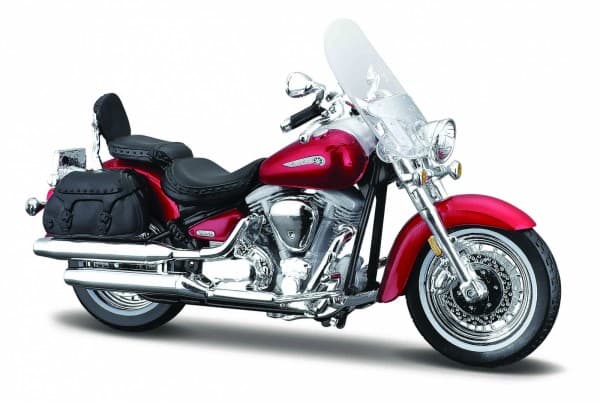 MAISTO 39300 YAMAHA ROAD STAR SILV.RED.WITH POD.1/18