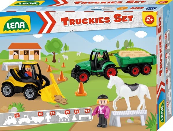 Lena Truckies SM01632, Kjøretøysett, Inne/Ute, 2 år, Flerfarget