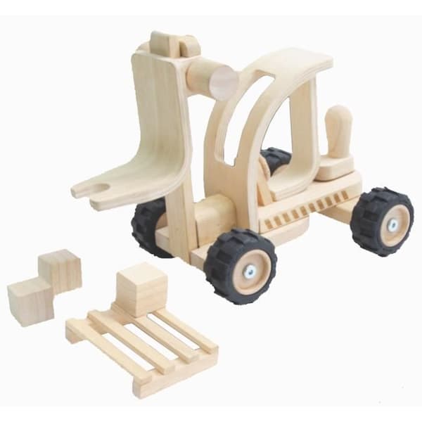 PLANLEKSAKER Gaffeltruck i naturträ