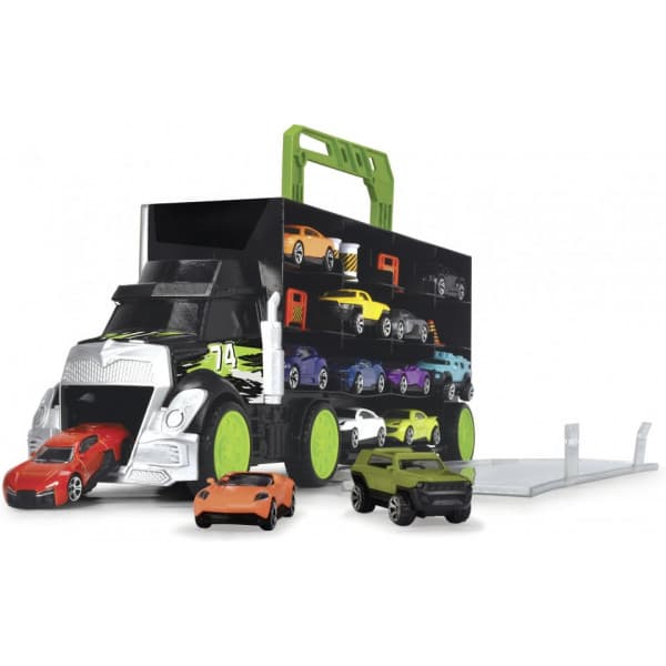 Dickie Toys -biltransport och 4 småbilar