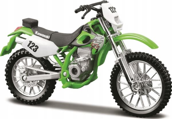 Maisto Model metalli moottoripyörä Kawasaki KLX 250SR jalustan kanssa