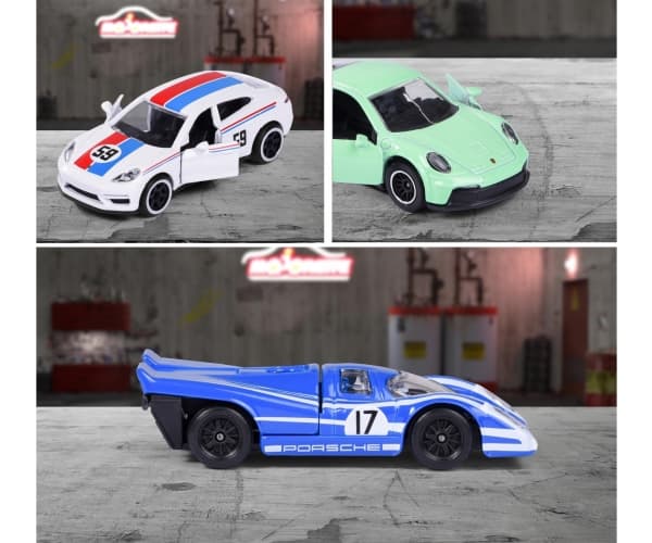 Mattel Majorette Porsche Premium Cars 6 erilaista yhdistelmää