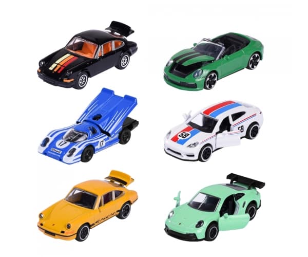 Mattel Majorette Porsche Premium Cars 6 erilaista yhdistelmää