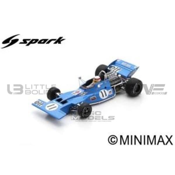 Samlarbil i miniatyr - SPARK 1/43 - TYRRELL 003 - Vinnare GP Monaco 1971 - Blå - S7213