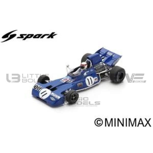 Samlingsmodellbil - SPARK - TYRRELL 003 - Vinnare av GP Frankrike 1971 - Blå - 1/43