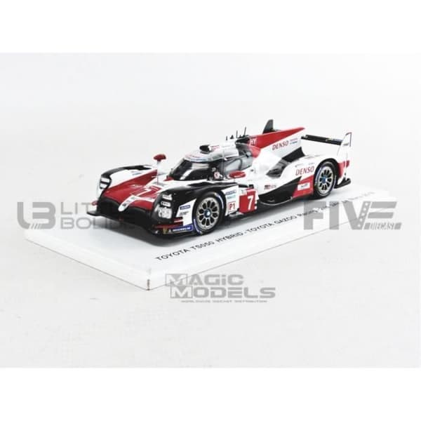 Samlarbil i miniatyr - SPARK 1/43 - TOYOTA TS050 Hybrid - Le Mans 2018 - Vit / Röd / Svart