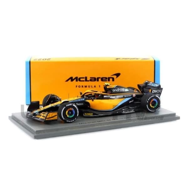 Samlarbil i miniatyr - SPARK - MCLAREN MCL36 - Miami GP 2022 - Orange / Blå / Svart