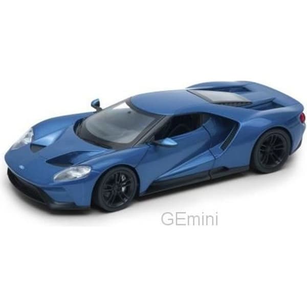 Miniatyrer monterade - Welly - Ford GT - 1/24 - Blå - Sedan &amp; Coupé