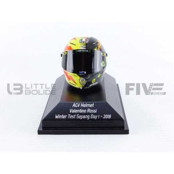 Samlarbil i miniatyr - MINICHAMPS 1/8 - AGV Moto GP Test Sepang Dag 1 - 2018 - Vit