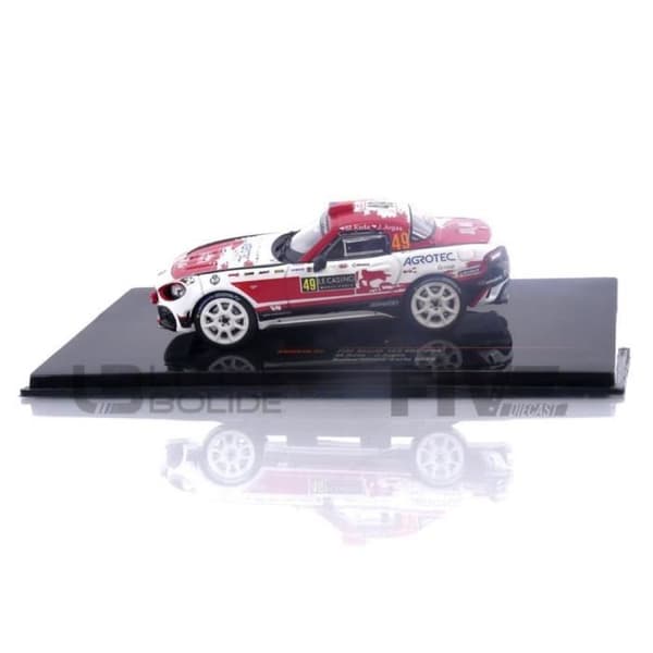 Samlarbil i Skala - IXO - FIAT Abarth 124 RGT - 1/43 - Rally Monte Carlo 2022 - Vit/Röd/Schwarz