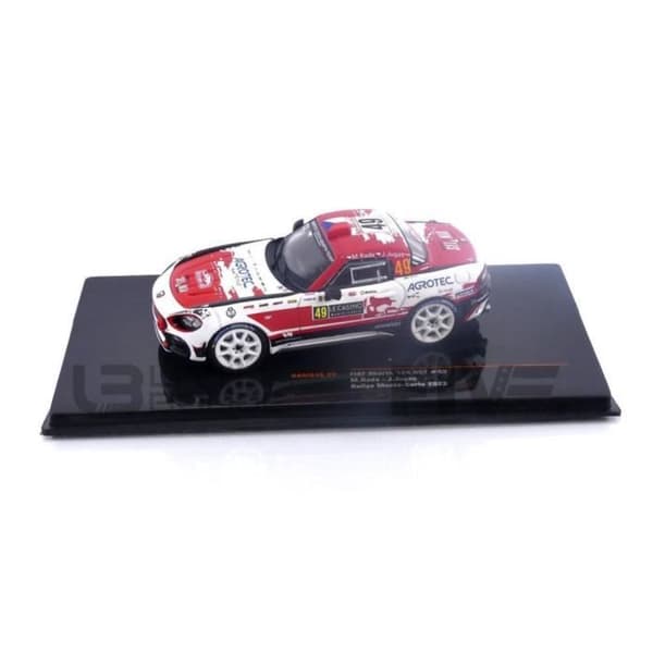 Samlarbil i Skala - IXO - FIAT Abarth 124 RGT - 1/43 - Rally Monte Carlo 2022 - Vit/Röd/Schwarz