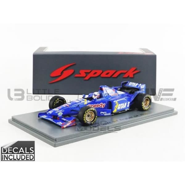 Samlarbil i miniatyr - SPARK 1/43 - LIGIER JS41 Mugen Honda - Belgiens GP 1994 - Blå