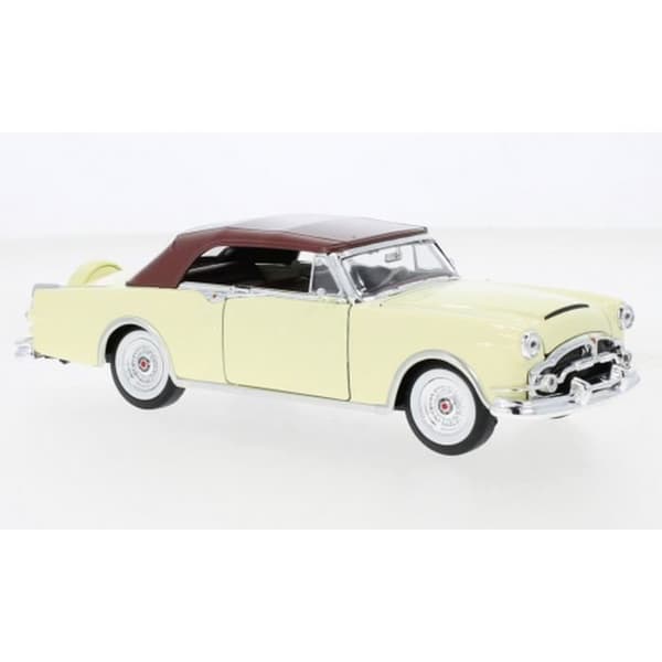Monterade miniatyrer - Packard Caribbean Cabriolet stängd Beige - Skala 1/28 - längd 18 cm 1953 1/24 Welly