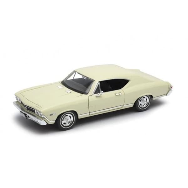 Monterade miniatyrer - Chevrolet Chevelle SS 396 beige 1968 1/24 Welly