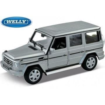 Miniatyrleksak - WELLY - Mercedes Benz G-Klasse G500 V8 - Silver - Interiör - Barn - Unisex