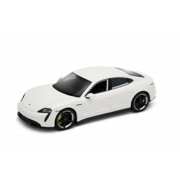 Monterade miniatyrer - Porsche Taycan Turbo S vit 1/24 Welly