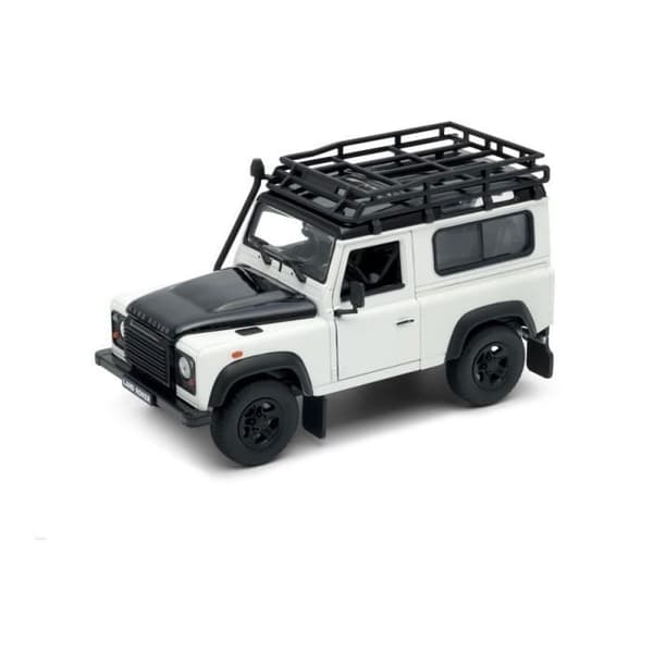 Monterade miniatyrer - Land Rover försvarare vit 1/24 Welly