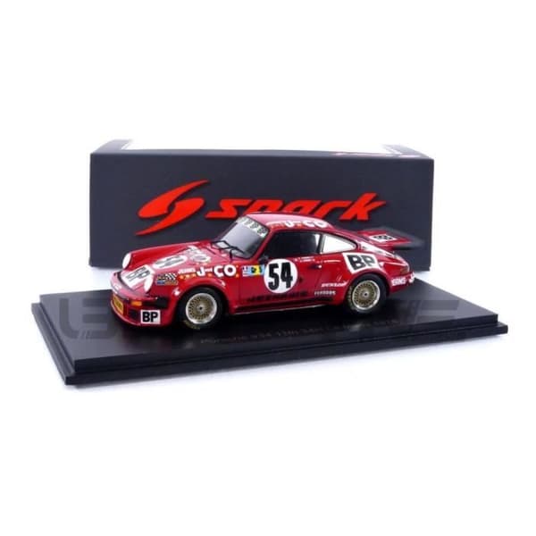 Samlarbil i miniatyr - SPARK 1/43 - PORSCHE 934 - Le Mans 1976 - Röd
