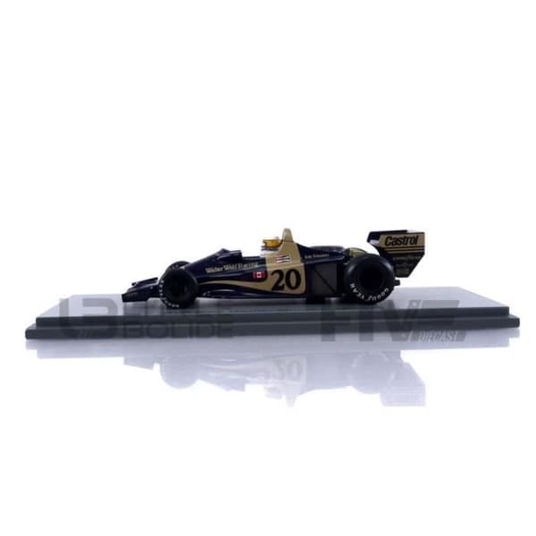 Samlarbil i miniatyr - SPARK 1/43 - WOLF WR1 - Vinnare Monaco GP 1977 - Svart / Guld