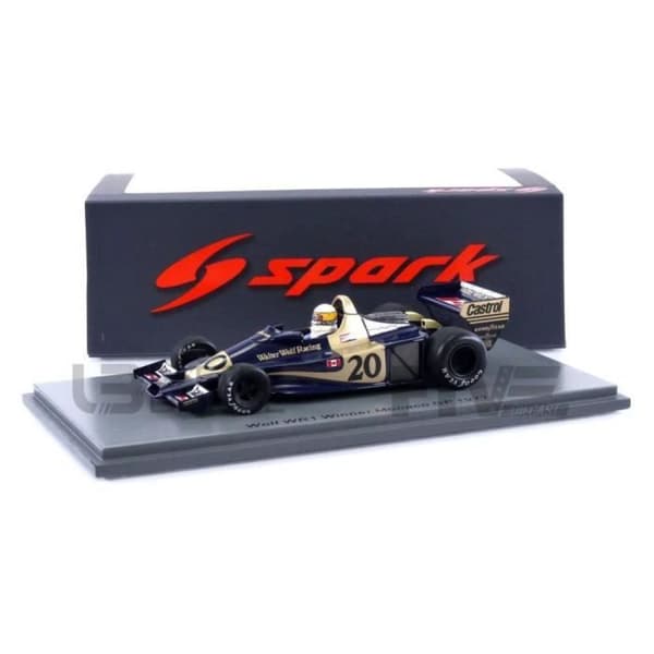 Samlarbil i miniatyr - SPARK 1/43 - WOLF WR1 - Vinnare Monaco GP 1977 - Svart / Guld