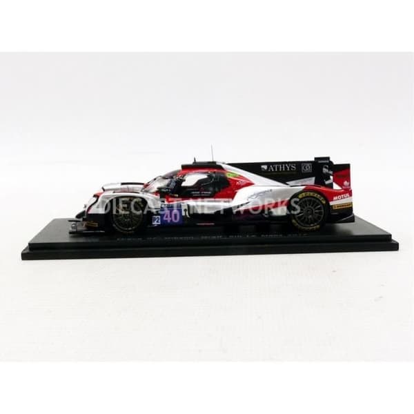 Samlarbil i Miniatyr - SPARK - ORECA 07 Gibson LMP2 - 1/43 - Le Mans 2017 - Silver/Röd/Vit