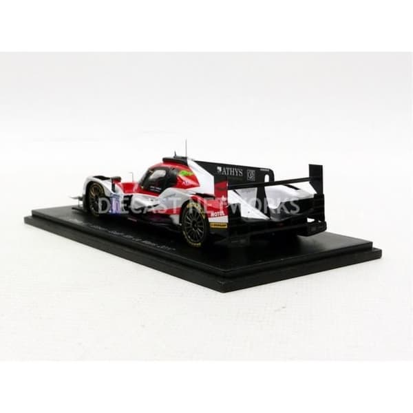 Samlarbil i Miniatyr - SPARK - ORECA 07 Gibson LMP2 - 1/43 - Le Mans 2017 - Silver/Röd/Vit