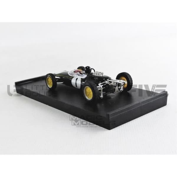 Samlarbil i miniatyr - BRUMM 1/43 - LOTUS 25 - Vinnare GP Belgien 1963 - Grön / Gul - R331CH