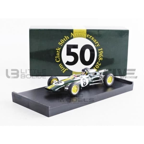 Samlarbil i skala - BRUMM - LOTUS 25 - GP Italien 1963 - Grön / Gul - 1/43