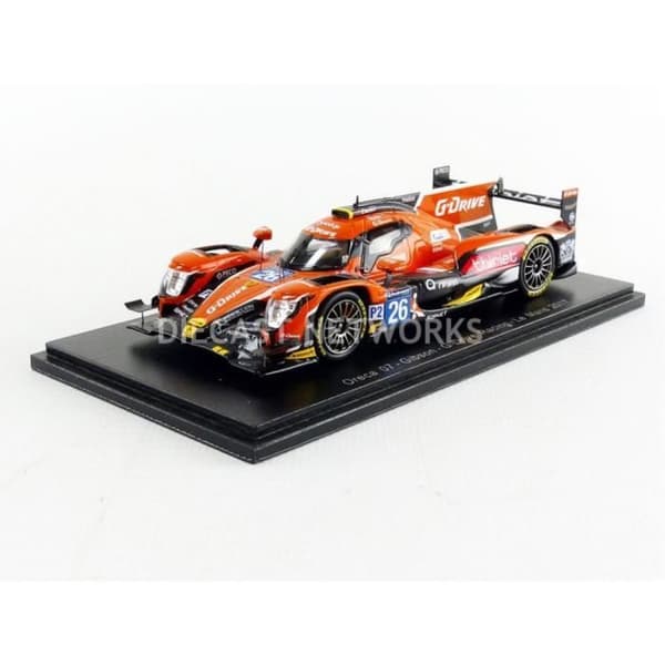 Samlarbil - SPARK - ORECA 07 Gibson LMP2 - 1/43 - Le Mans 2017 - Orange/Svart