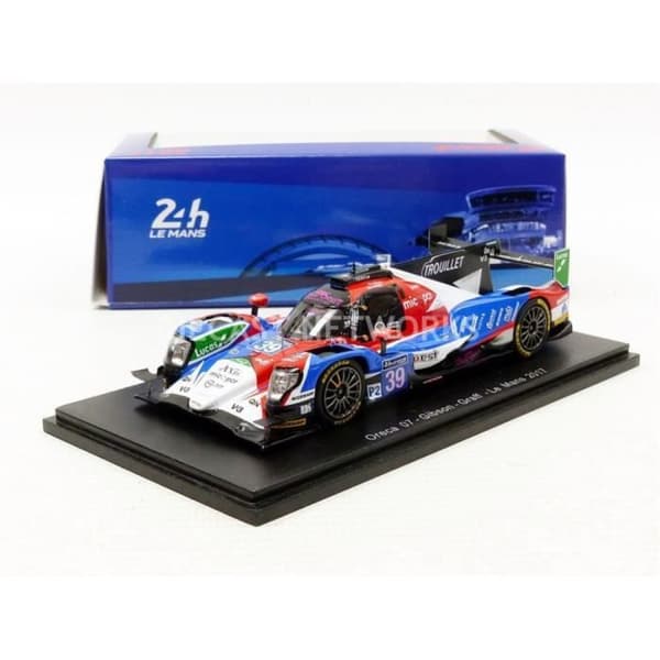 Samlarbil i Miniatyr - SPARK - ORECA 07 Gibson LMP2 - Le Mans 2017 - Blå/Röd/Vit