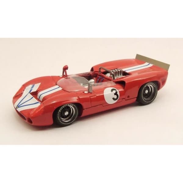 Miniatyrmodell - Bäst - T 70 Spyder Bridgehampton #3 Ralph - Röd - 1/43 - Blandet