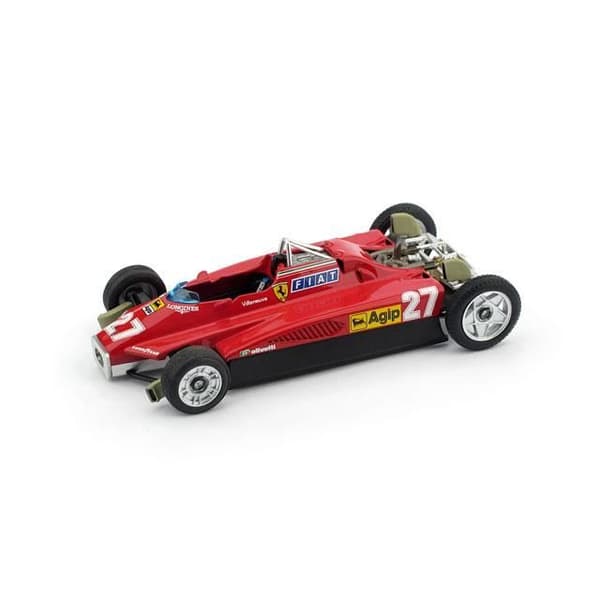Miniatyrer monterade - Brumm - Ferrari 1982 Villeneuve G - 1/43 - Röd - Vuxen