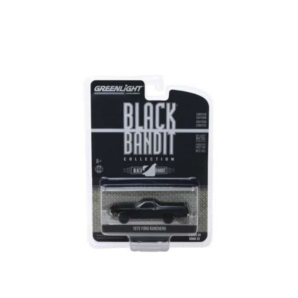 Monterade miniatyrer - Ford Ranchero svart bandit serie 22, svart 1972 1/64 Greenlight