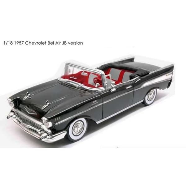 Monterade miniatyrer - Chevrolet Bel Air Black James Bond 1957 1/18 Motormax