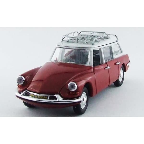 Monterade miniatyrer - Citroen ID 19 kombi vinröd/grå 1962 1/43 Rio