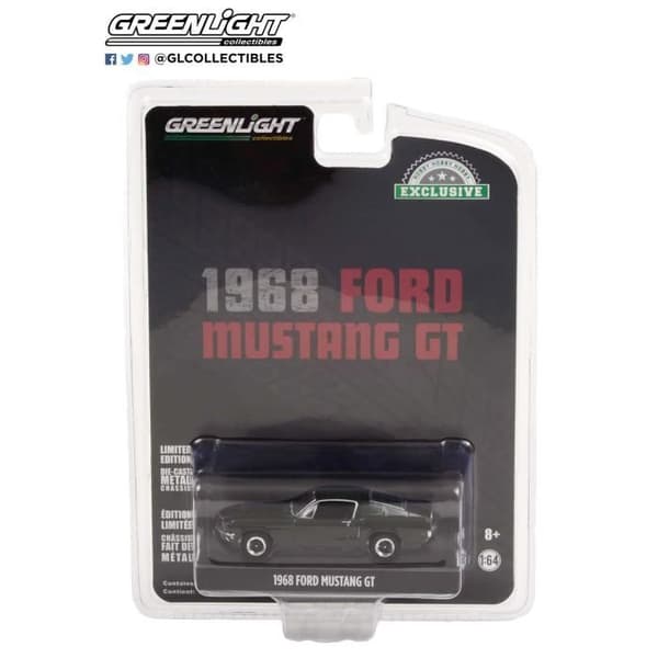Monterade miniatyrer - Ford Mustang GT Fastback grön 1968 1/64 Greenlight