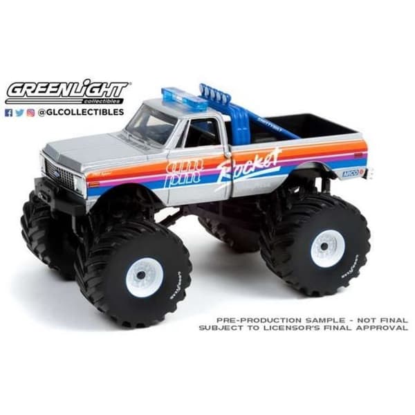 Monterade miniatyrer - Chevrolet K-10 Monster Truck Rocket - Kings of Crunch Series 4 1972 1/43 Greenlight
