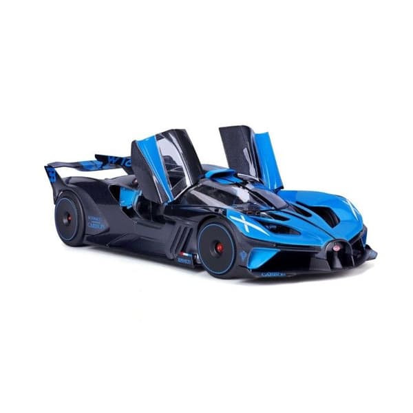 Modellbil - BBURAGO - Bugatti Bolide - Blå - Detaljerad inredning