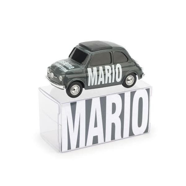 Monterade miniatyrer - Fiat 500 Mario Insieme ci riusciremo (Tillsammans kommer vi att lyckas) 1/43 Brumm