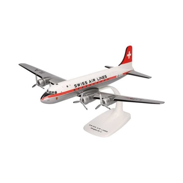 Monterade miniatyrer - Mc Donnell Douglas DC-4 Swissair - skala 1/125 - Herpa häckande modell