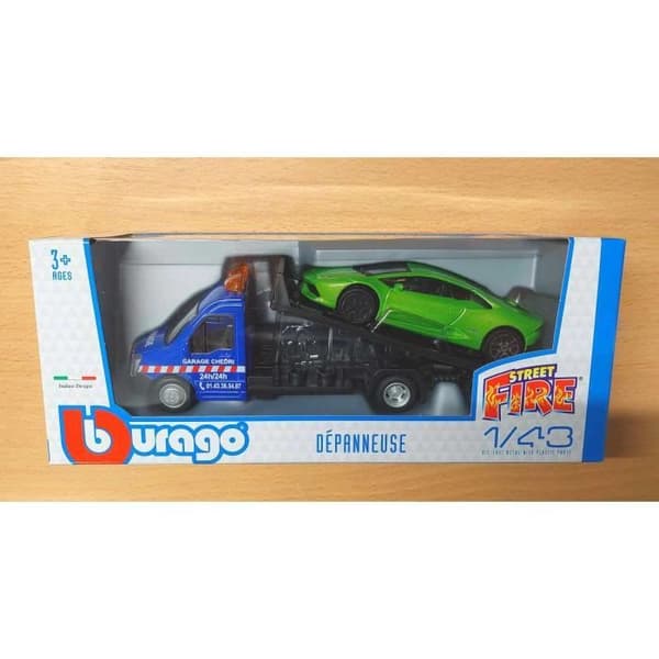 Bruksfordon - Burago - Monterade miniatyrer - Bärgningsbil - 1/43 - Blandat