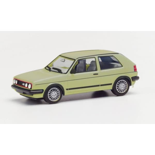 Monterade miniatyrer - Volkswagen Golf II GTI Racing grön 1/87 Herpa