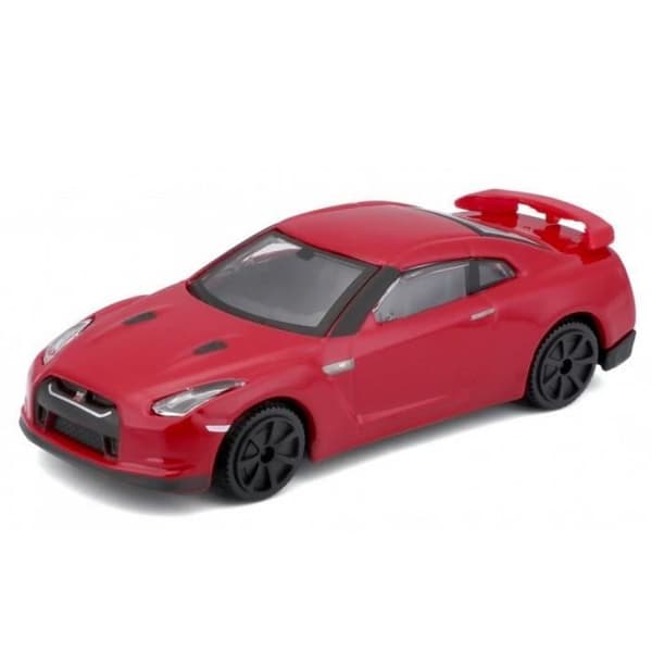 Monterade miniatyrer - Burago - Nissan GTR Röd 2016 - Skala 1/43 - Sedan &amp; Coupe - Röd