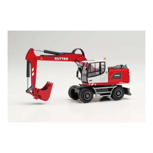 Monterade miniatyrer - Liebherr mobilgrävmaskin 920 LITRONIC KUTTER 1/87 Herpa