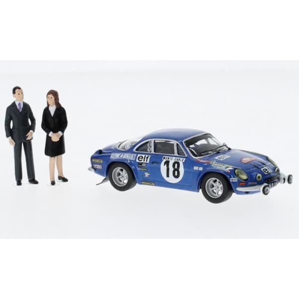 Miniatyrer monterade - IXO - Alpine 1973 Andruet 1/43 - Vit - 1:a Monte Carlo - Figur Andruet/Biche