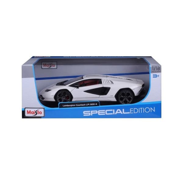 Modellbil - MAISTO - Lamborghini Countach LPI 800-4 - Vit - Interiör - 14 år
