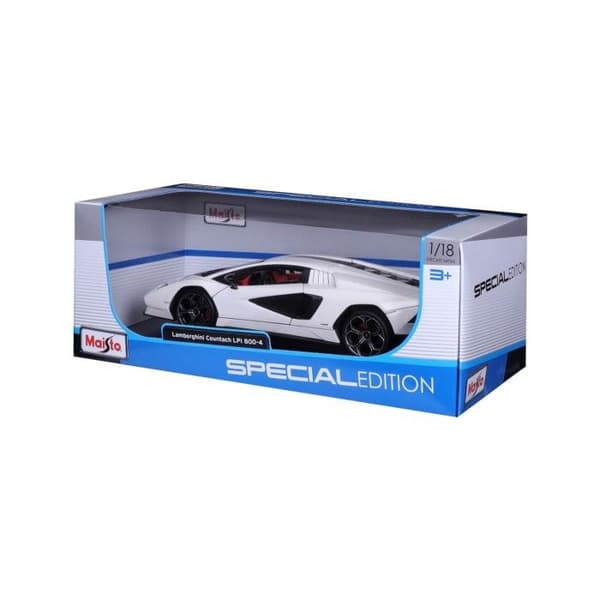 Modellbil - MAISTO - Lamborghini Countach LPI 800-4 - Vit - Interiör - 14 år